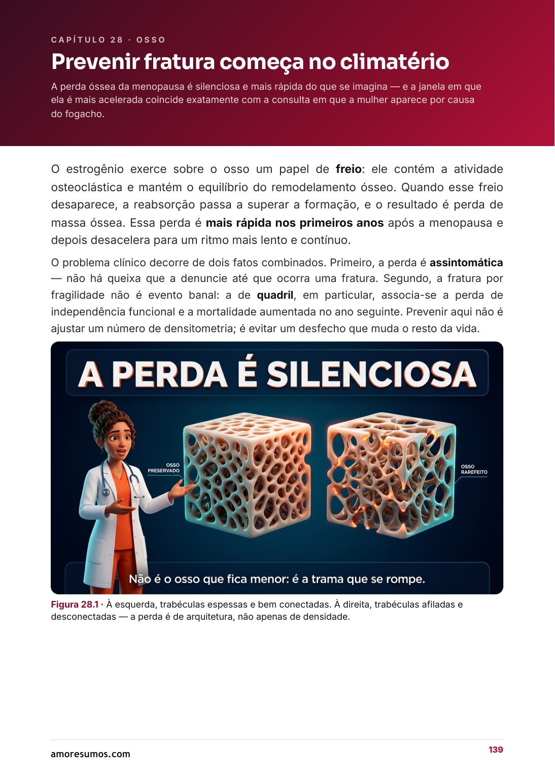 Página sobre prevenção de fratura