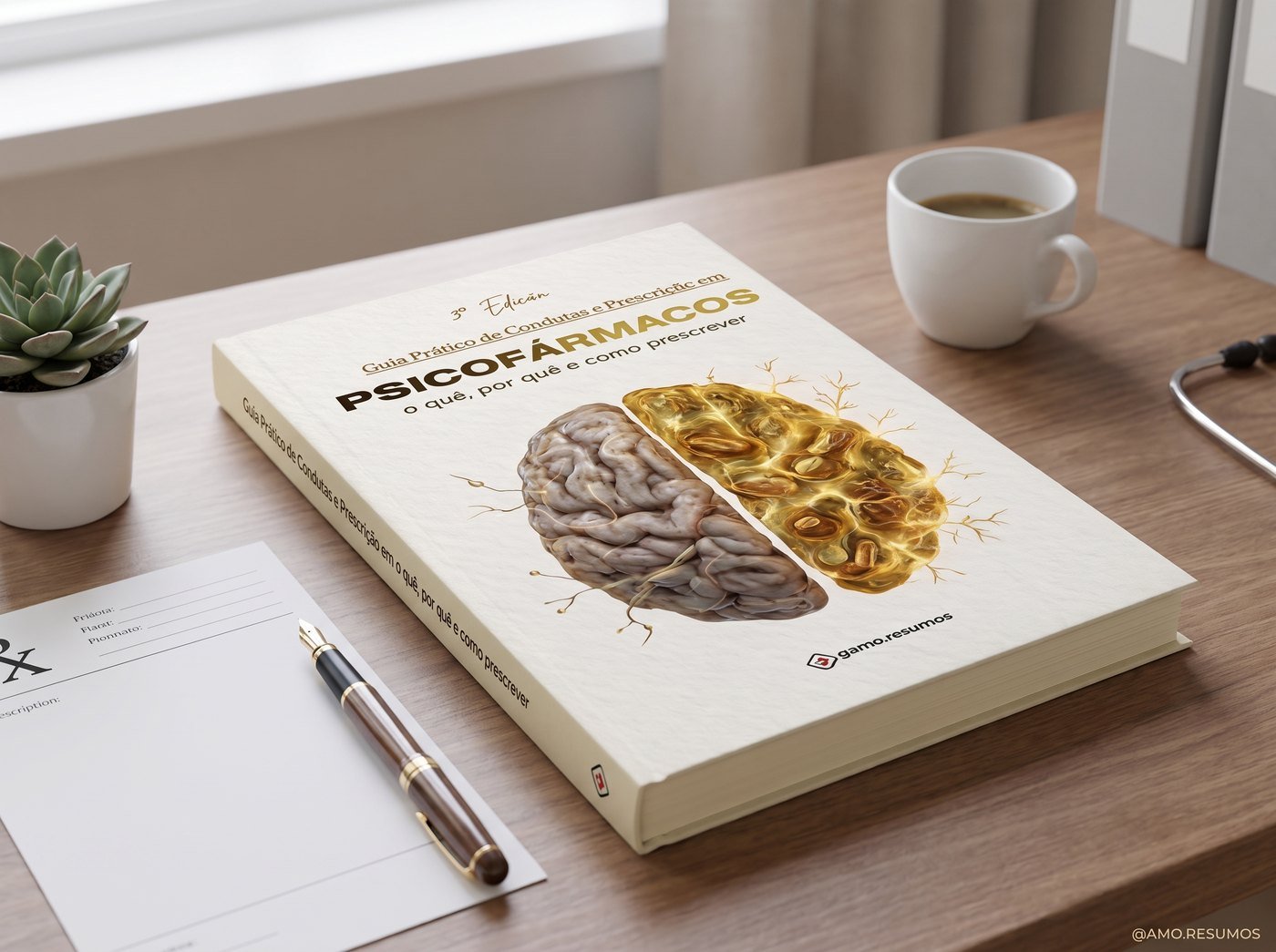 Condutas e Prescrições em Psiquiatria — 3ª Ed. — mockup Condutas e Prescrições em Psiquiatria — 3ª Ed. — livro