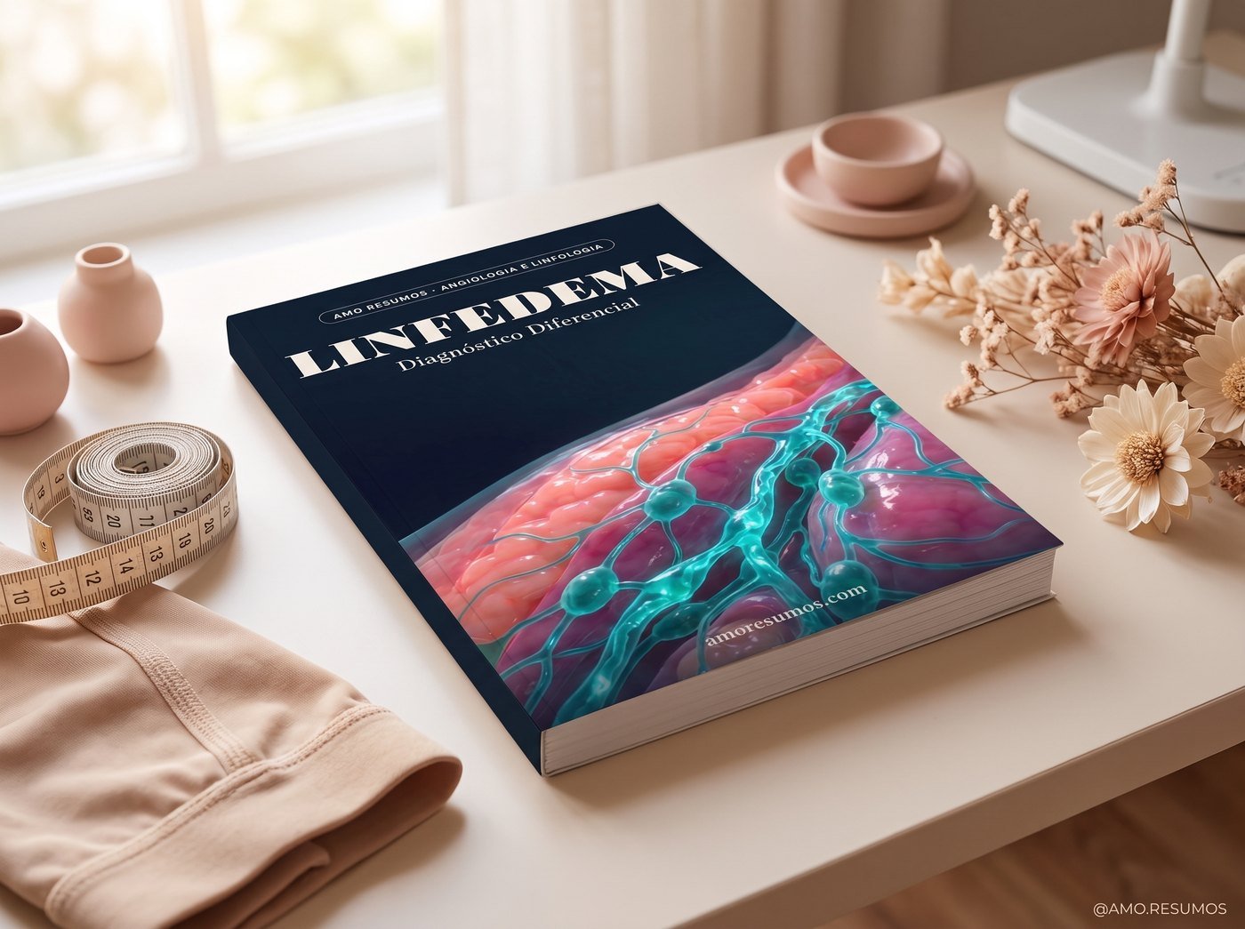 Linfedema — Diagnóstico Diferencial — mockup Linfedema — Diagnóstico Diferencial — livro