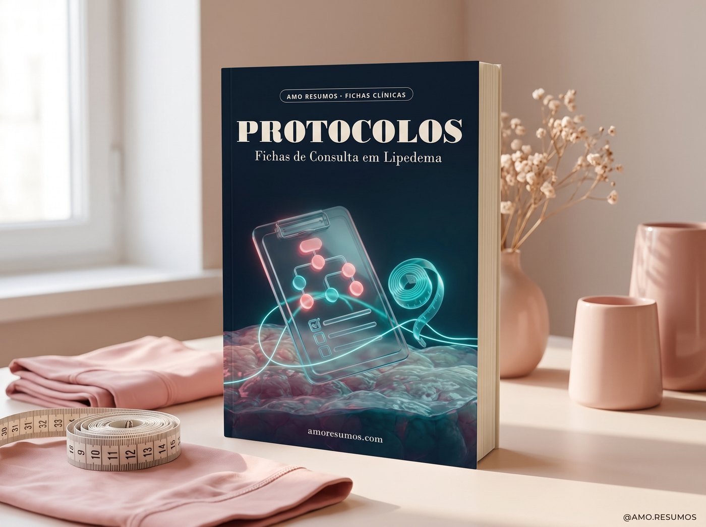 Protocolos & Fichas de Avaliação em Lipedema — mockup Protocolos & Fichas de Avaliação em Lipedema — livro